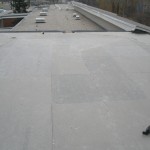 Flat rubber roof