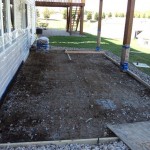 Before: concrete patio installation