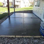 During patio installation