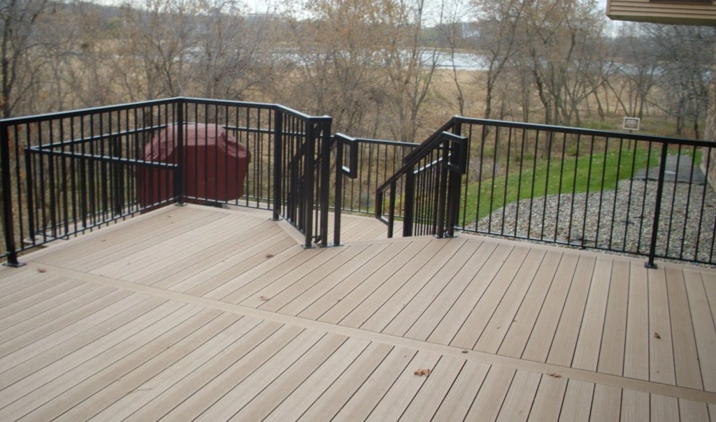 New railing installation project completed by BEI Exterior Maintenance Contractors